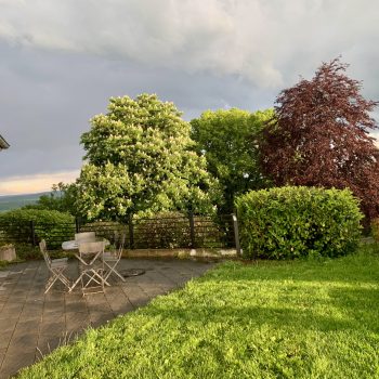 terrasse après la pluie